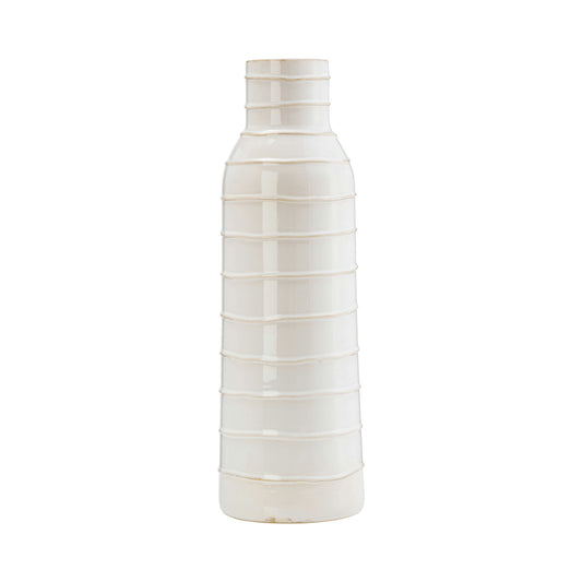 Cer, 17"h Tribal Vase, Ivory