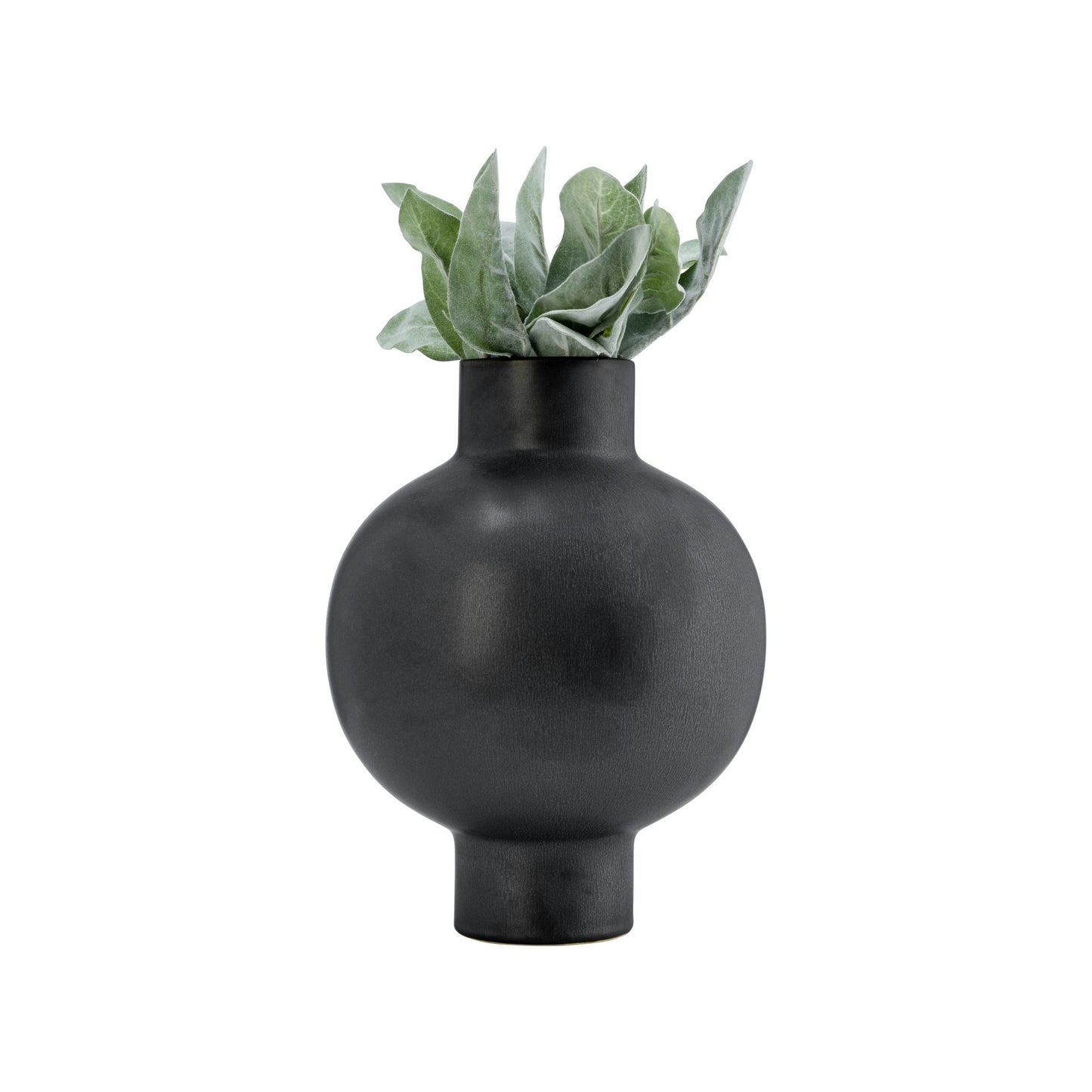 Cer, 11"h Bubble Vase, Black Volcanic