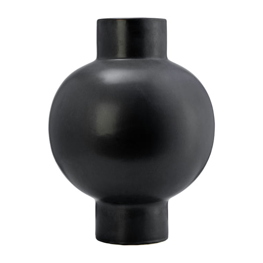 Cer, 18"h Bubble Vase, Black Volcanic