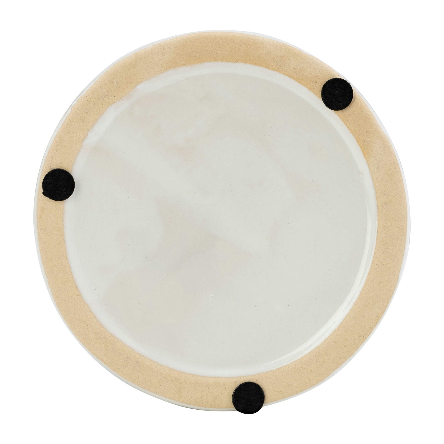 Cer, 11"h Geo Funny Face Flower Vase, Wht/blk