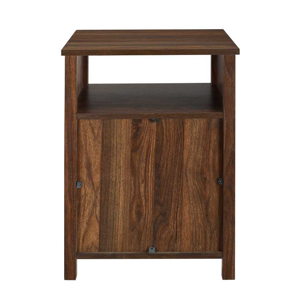 18" Grooved Door Farmhouse Nightstand - Dark Walnut