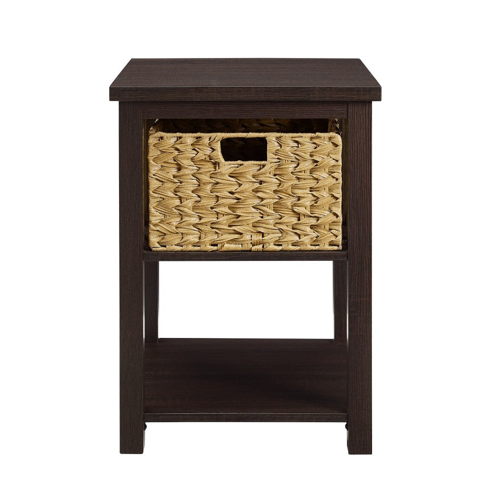 18" Mission Storage Side Table - Espresso
