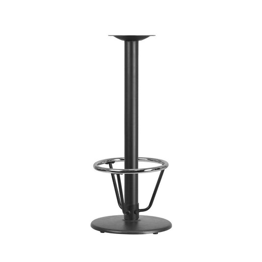 18'' Round Restaurant Table Base with 3'' Dia. Bar Height Column and Foot Ring