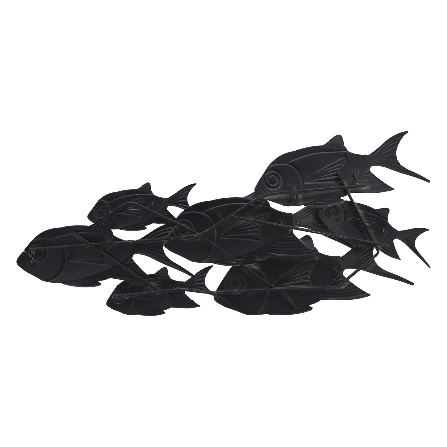 Metal 42" School Of Fish Wall Decor Wb