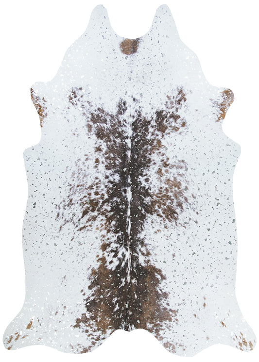 Couristan Prairie Hides Gjovik Ivory-Black Rug 3'10" x 5'1"