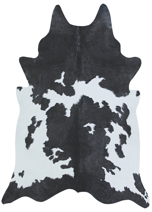 Couristan Prairie Hides Larvik Ivory-Black Rug 5'1" x 6'6"