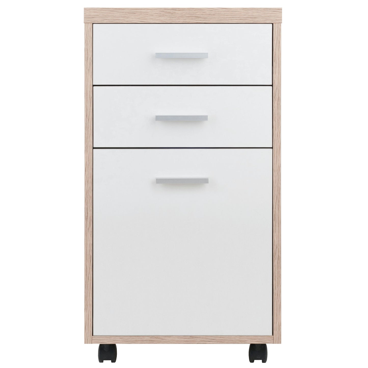 Kenner File Cabinet, 2-Drawer, Reclaimed Wood and White