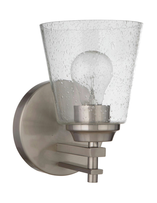 Drake 1 Light Wall Sconce, Brushed Polished Nickel