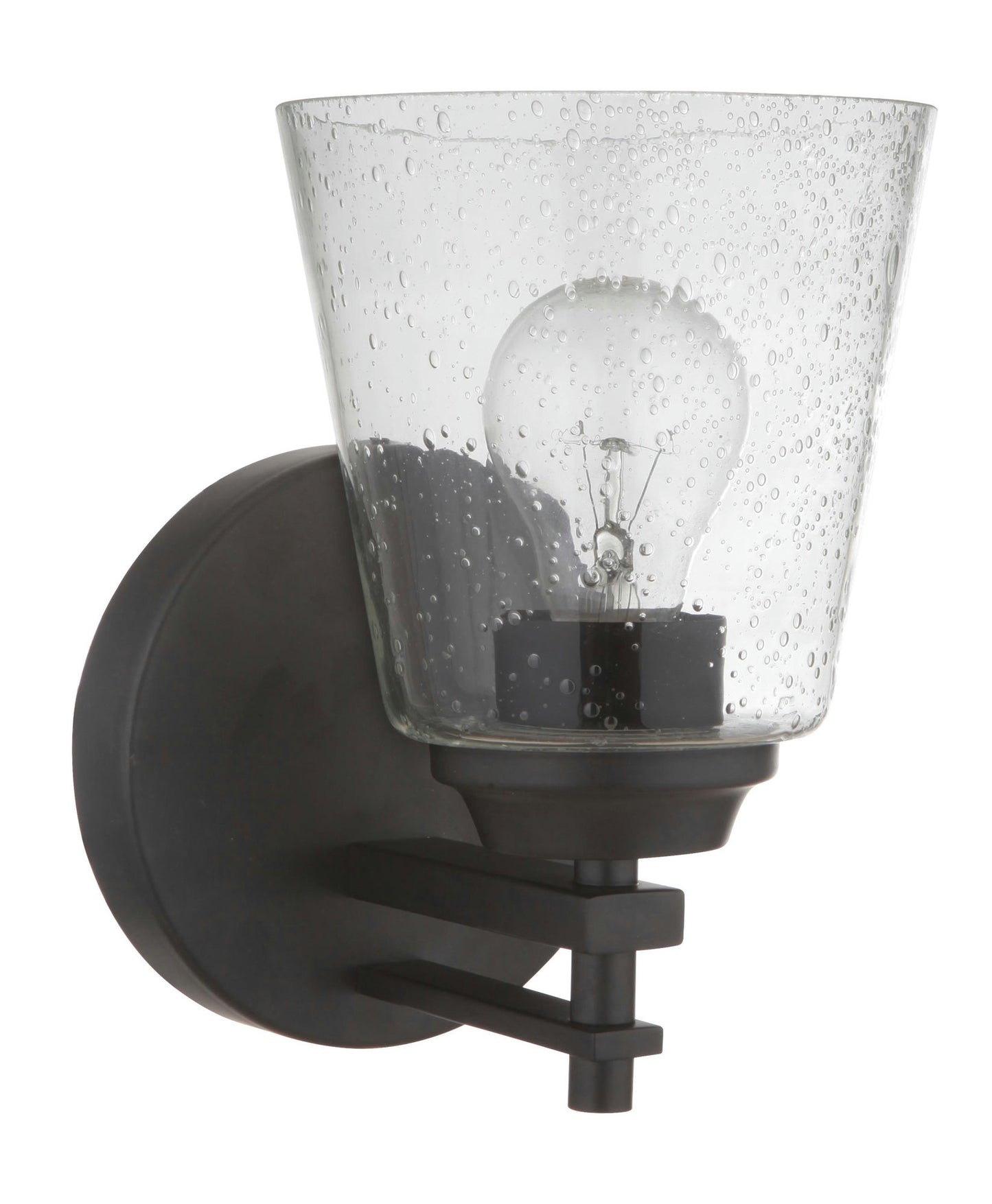 Drake 1 Light Wall Sconce, Flat Black