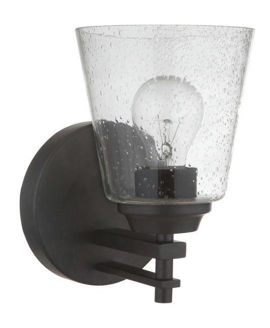 Drake 1 Light Wall Sconce, Flat Black