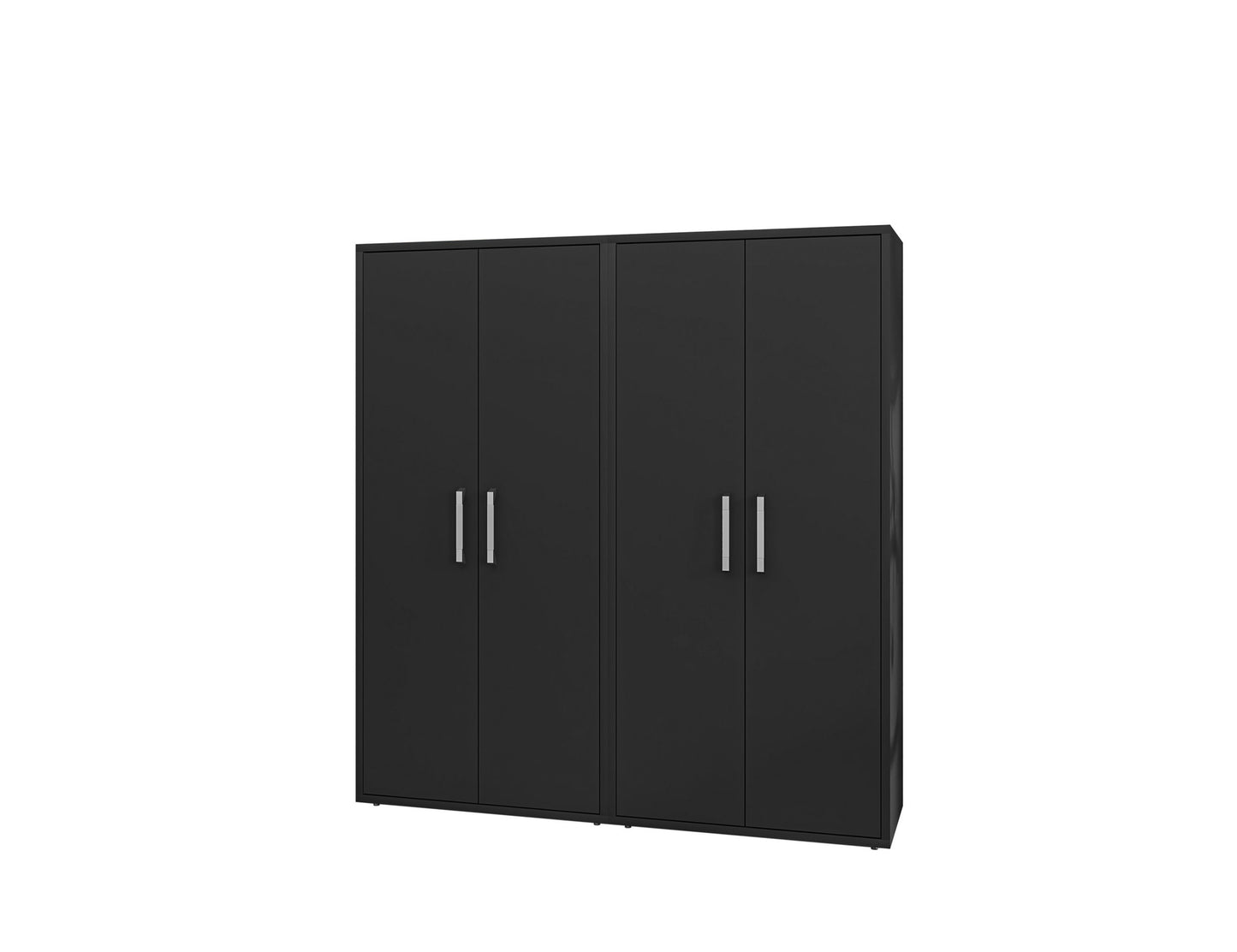 Eiffel Storage Cabinet in Matte Black (Set of 2)