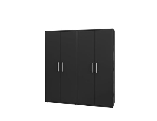 Eiffel Storage Cabinet in Matte Black (Set of 2)