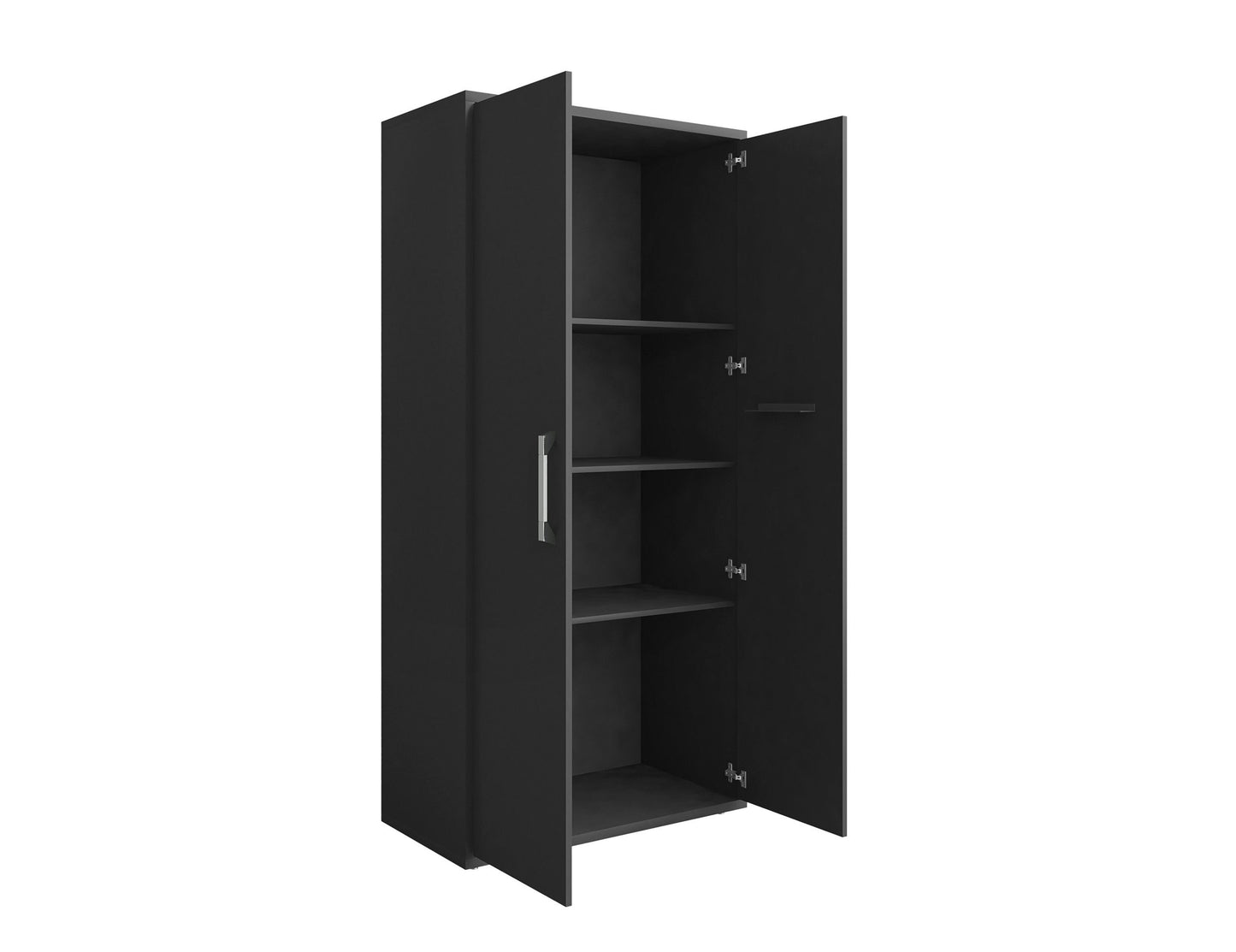 Eiffel Storage Cabinet in Matte Black (Set of 2)