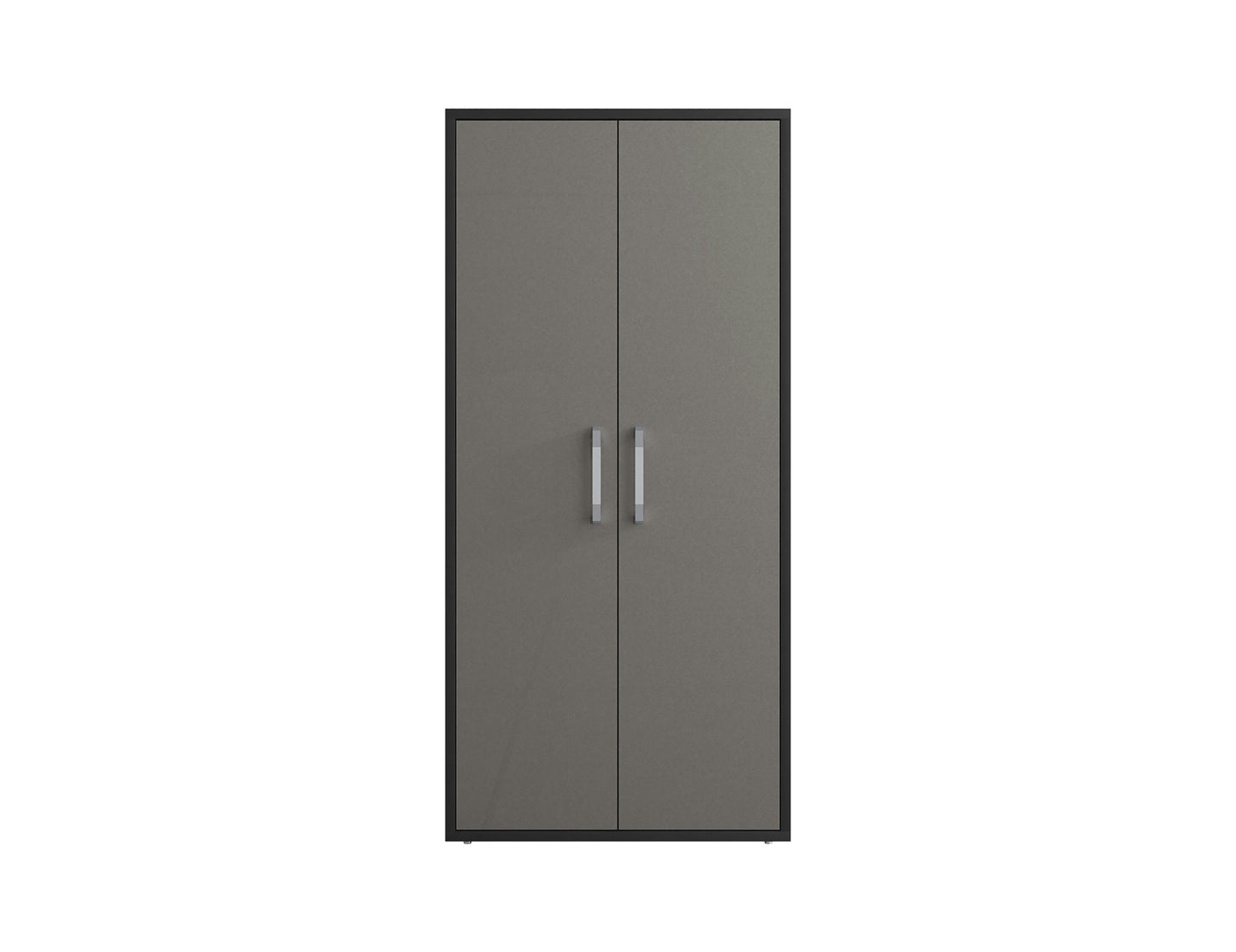 Eiffel Storage Cabinet in Matte Black and Grey (Set of 2)