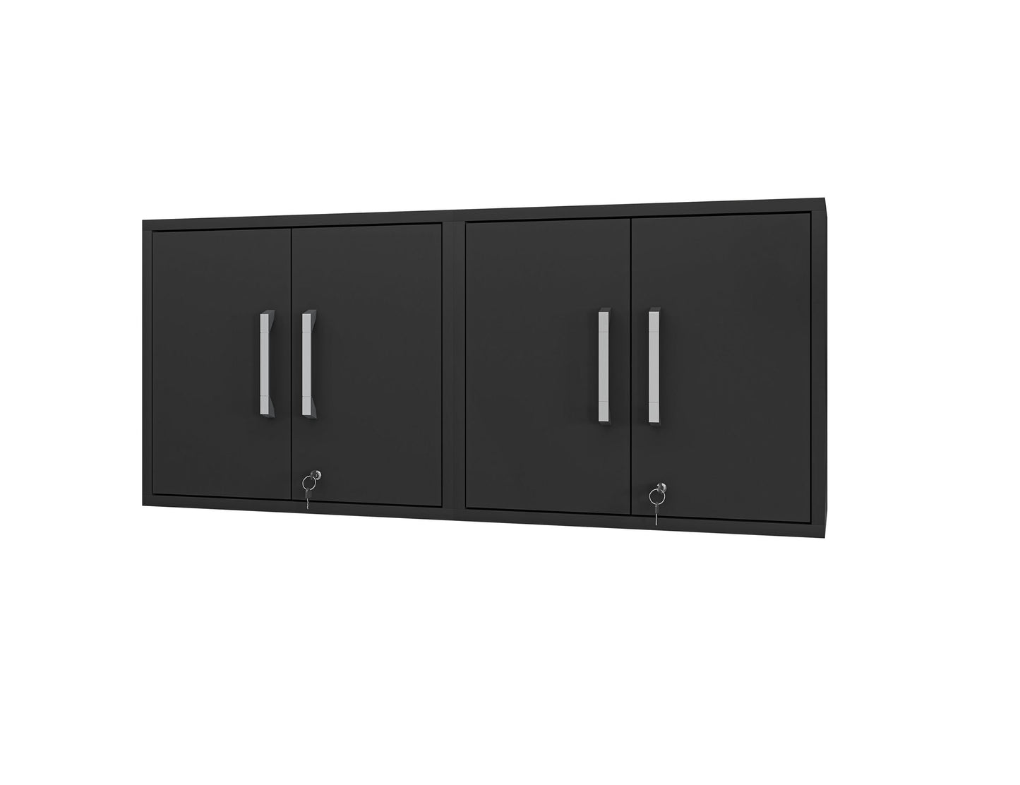 Eiffel Floating Garage Cabinet in Matte Black (Set of 2)