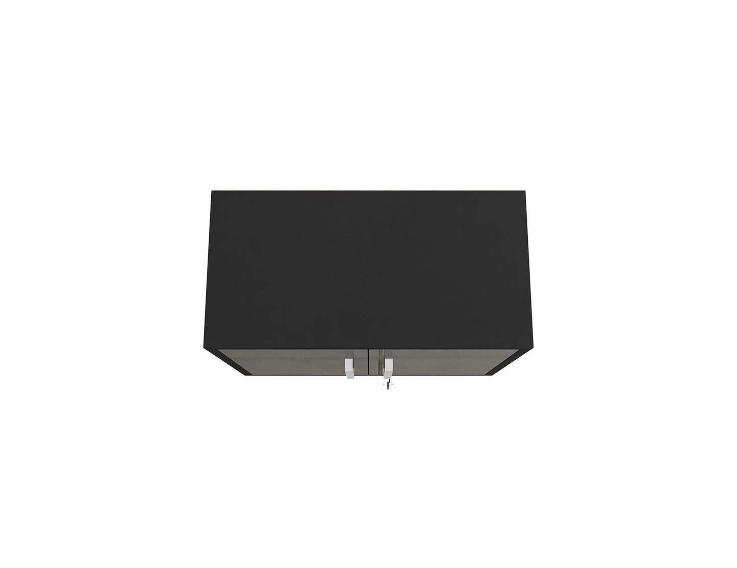 Eiffel Floating Garage Cabinet in Matte Black and Grey (Set of 2)