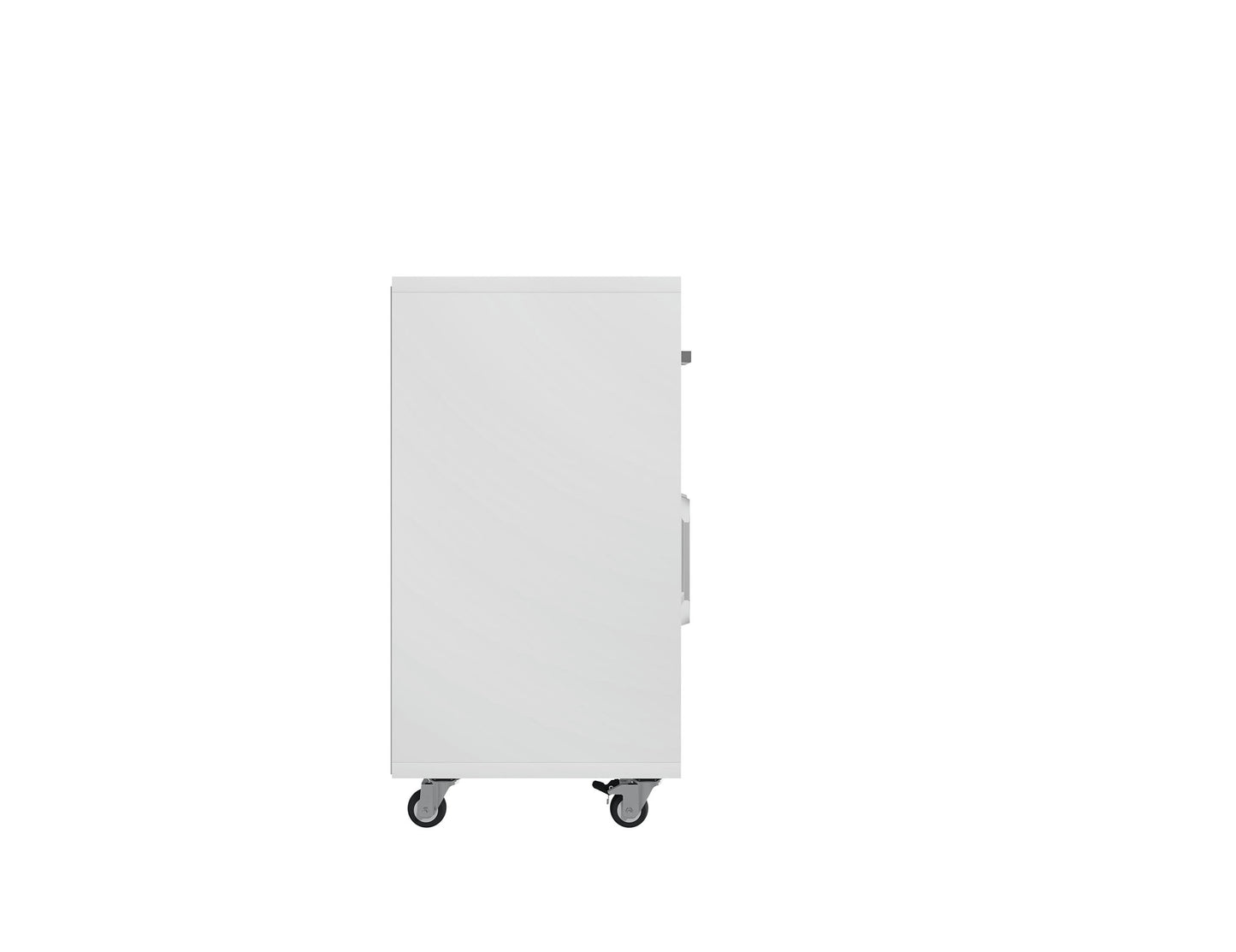 Eiffel Mobile Garage Cabinet in White (Set of 2)