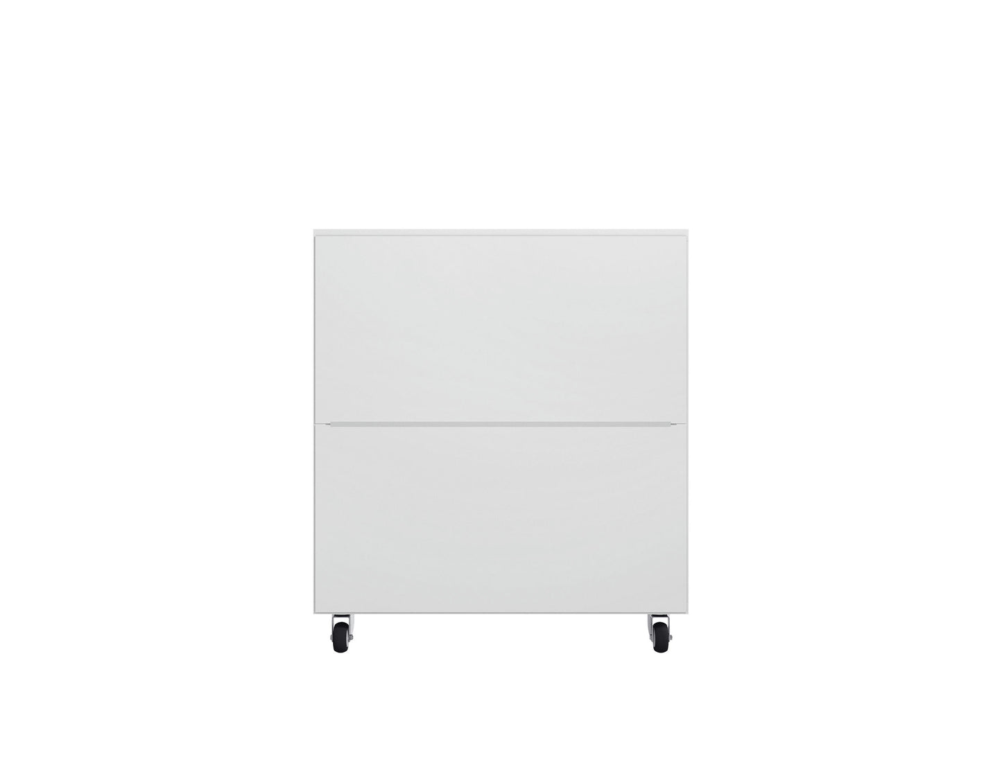 Eiffel Mobile Garage Cabinet in White (Set of 2)