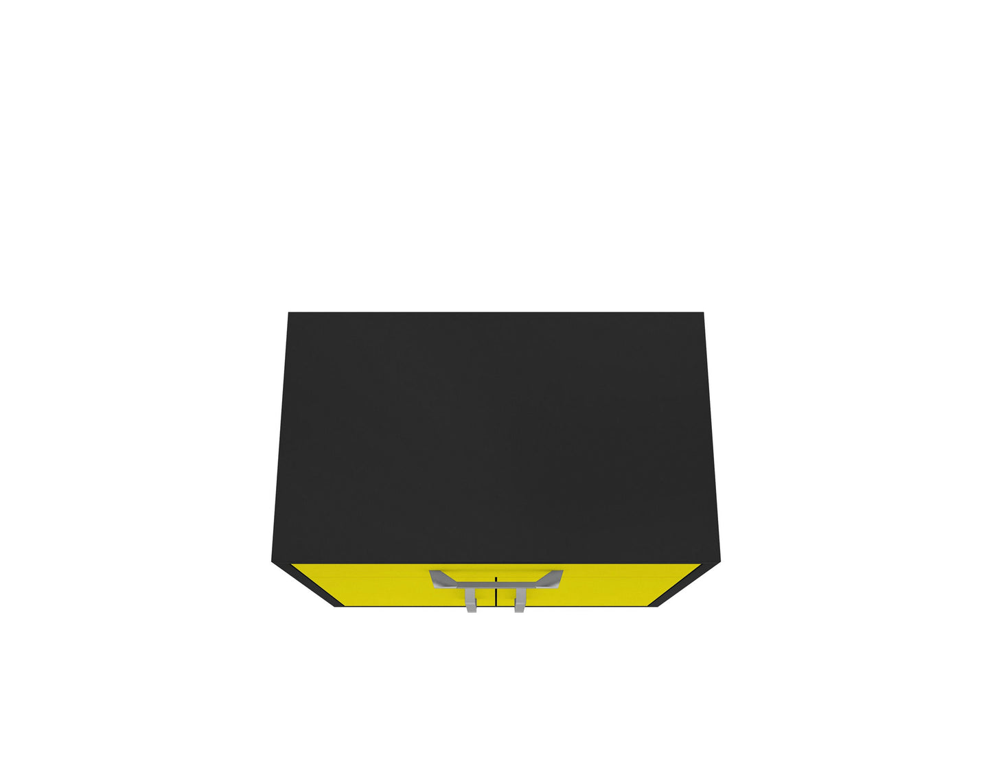 Eiffel Mobile Garage Cabinet in Matte Black and Yellow (Set of 2)