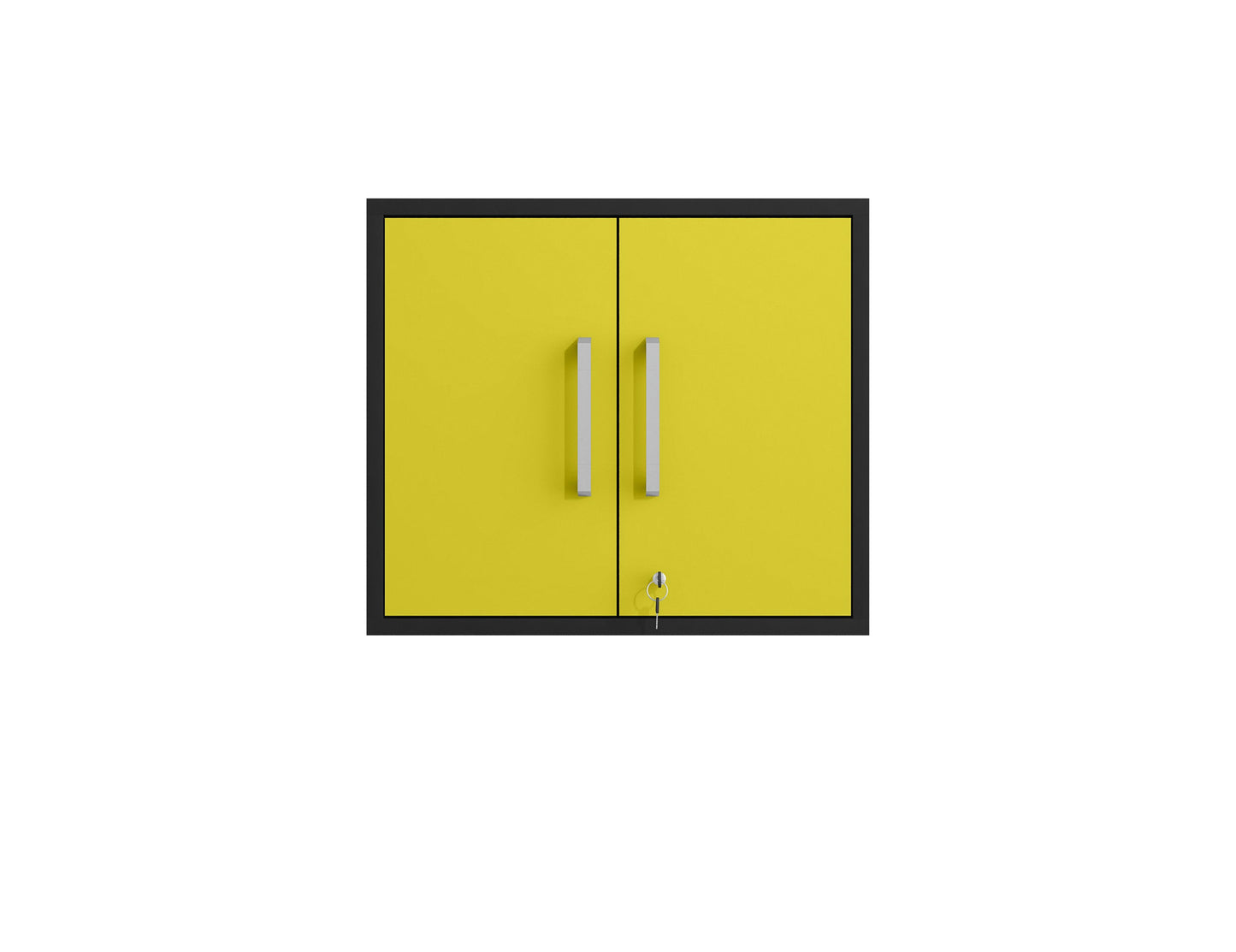 Eiffel 2-Piece Storage Garage Set in Matte Black and Yellow