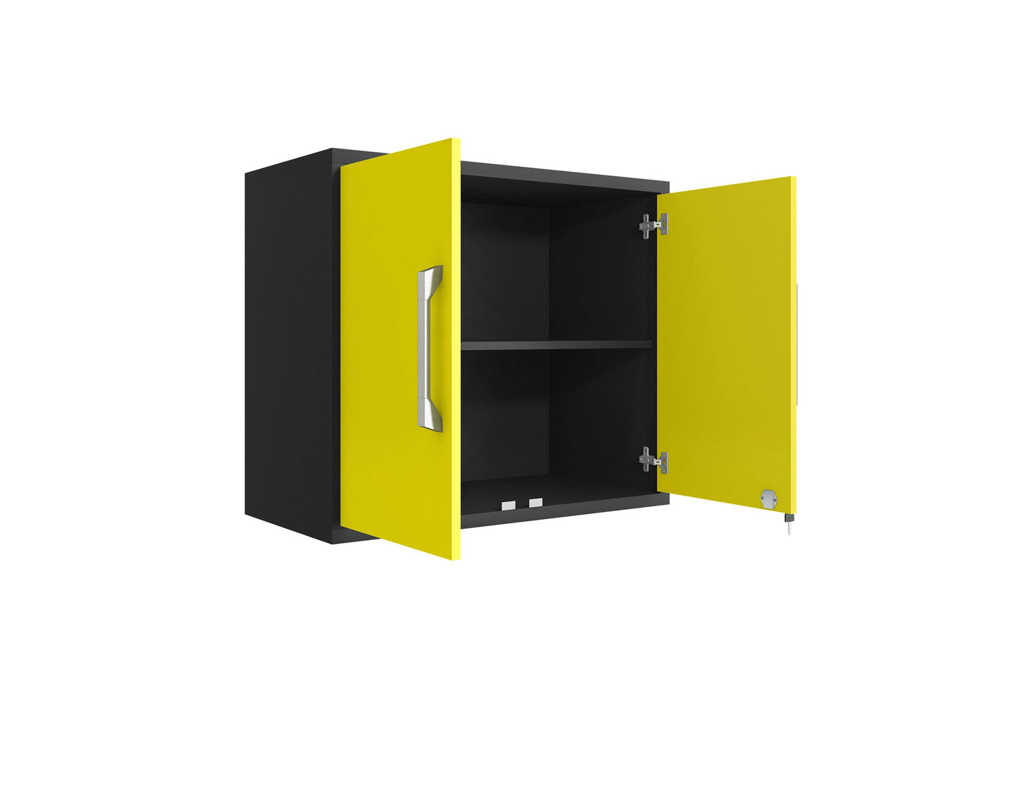 Eiffel 2-Piece Storage Garage Set in Matte Black and Yellow