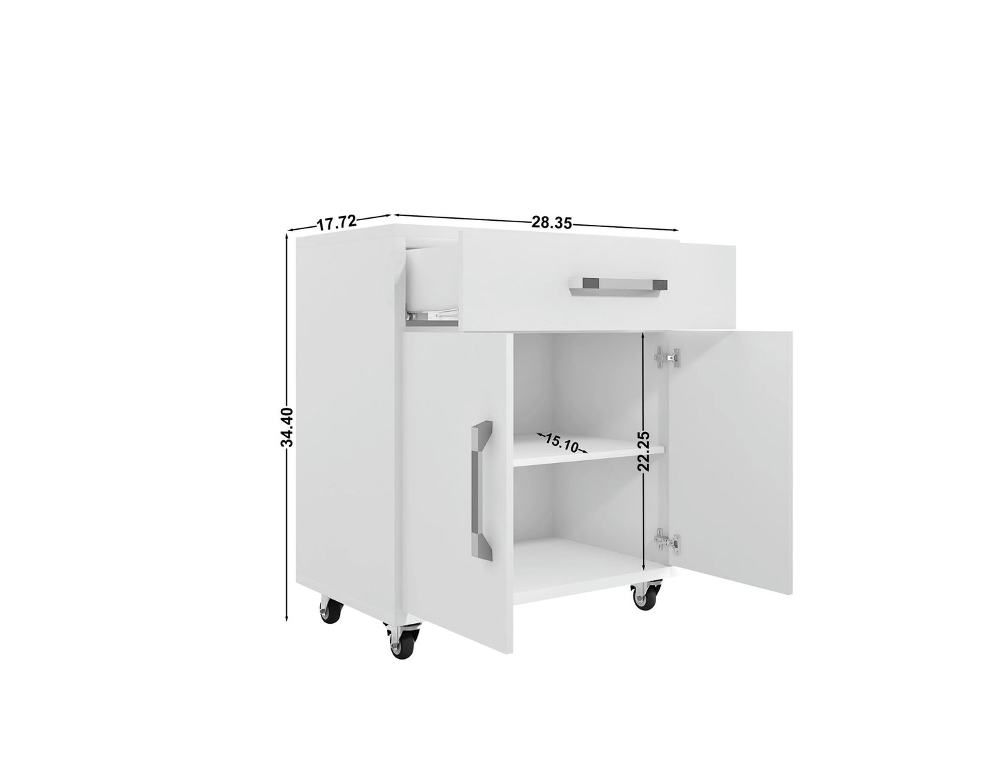 Eiffel Garage Work Station Set of 2 in White