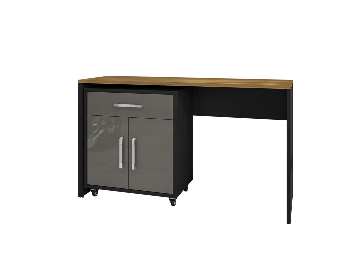 Eiffel Garage Work Station Set of 2 in Matte Black and Grey