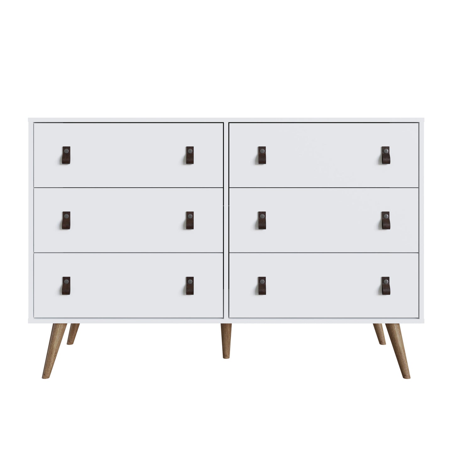 Amber Double Wide and Tall Dresser - Set of 2 in White