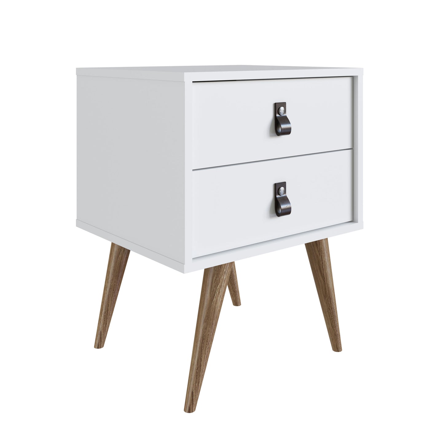 Amber Double Wide Dresser and Nightstand - Set of 2 in White