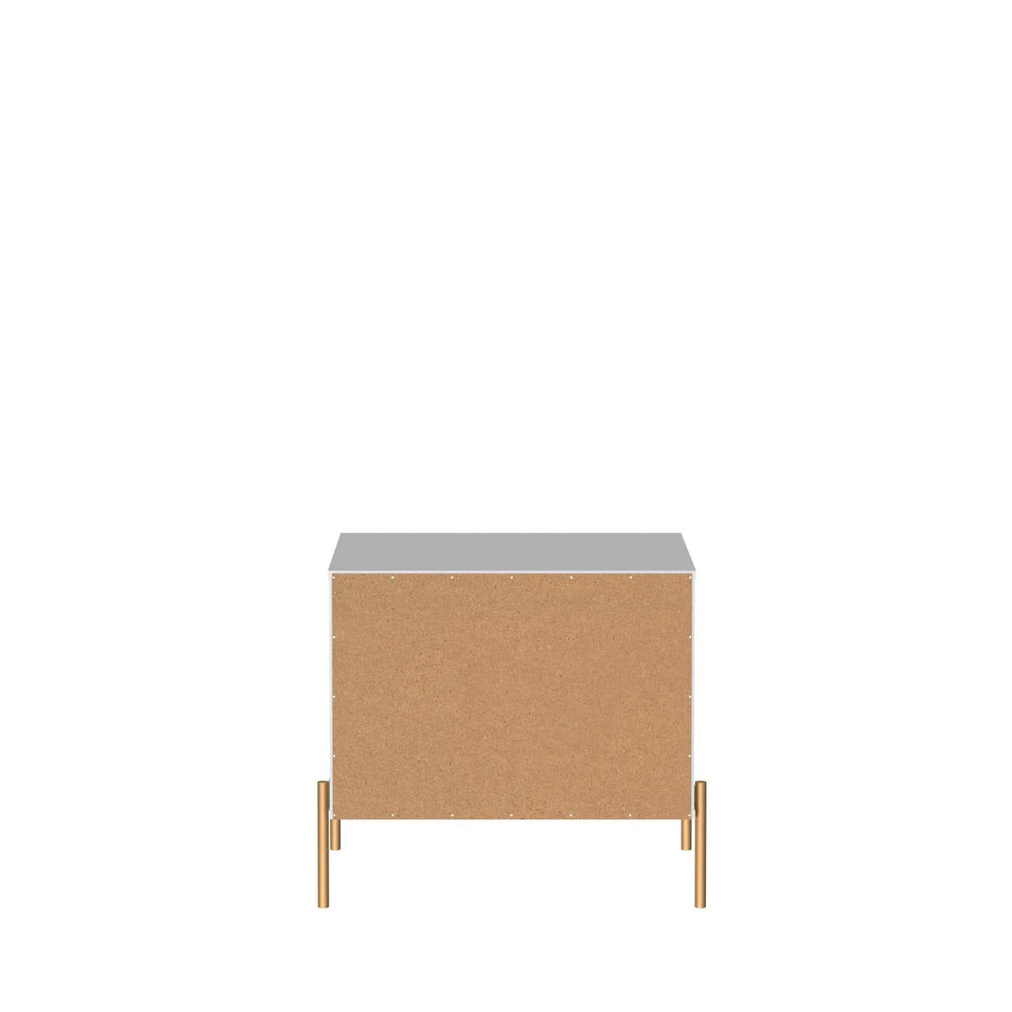 Jasper Full Extension Drawer Nightstand in White Gloss (Set of 2)