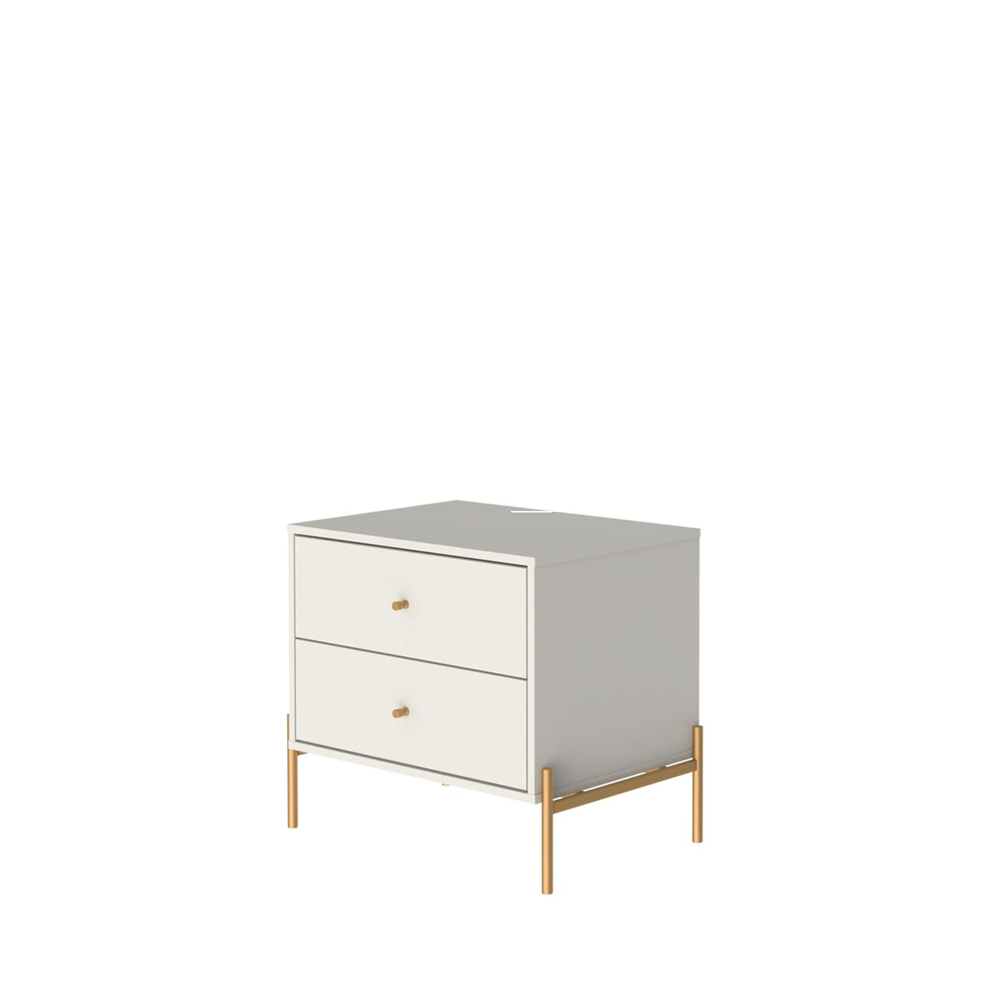 Jasper Full Extension Drawer Nightstand in Off White (Set of 2)
