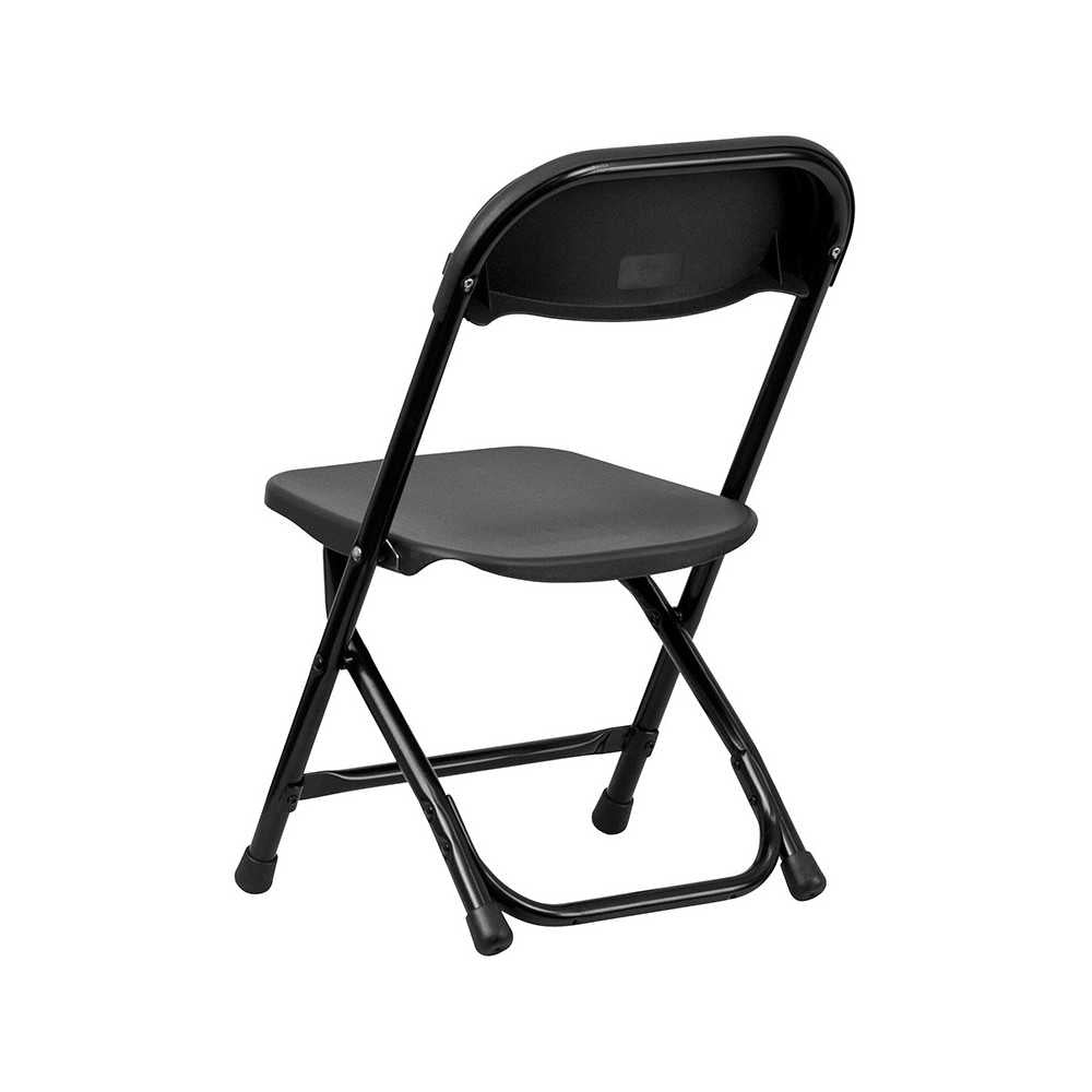 2 Pack Kids Black Plastic Folding Chair
