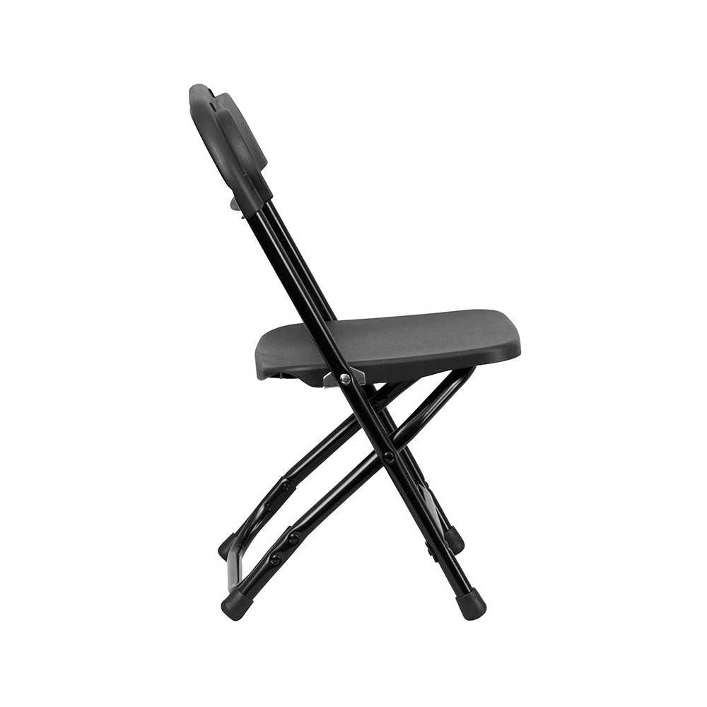 2 Pack Kids Black Plastic Folding Chair