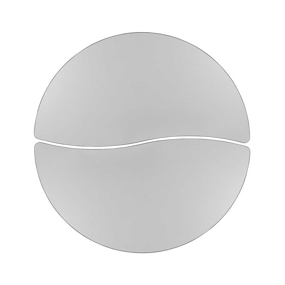 2 Piece 60" Circle Wave Collaborative Gray Thermal Laminate Activity Table Set - Height Adjustable Short Legs
