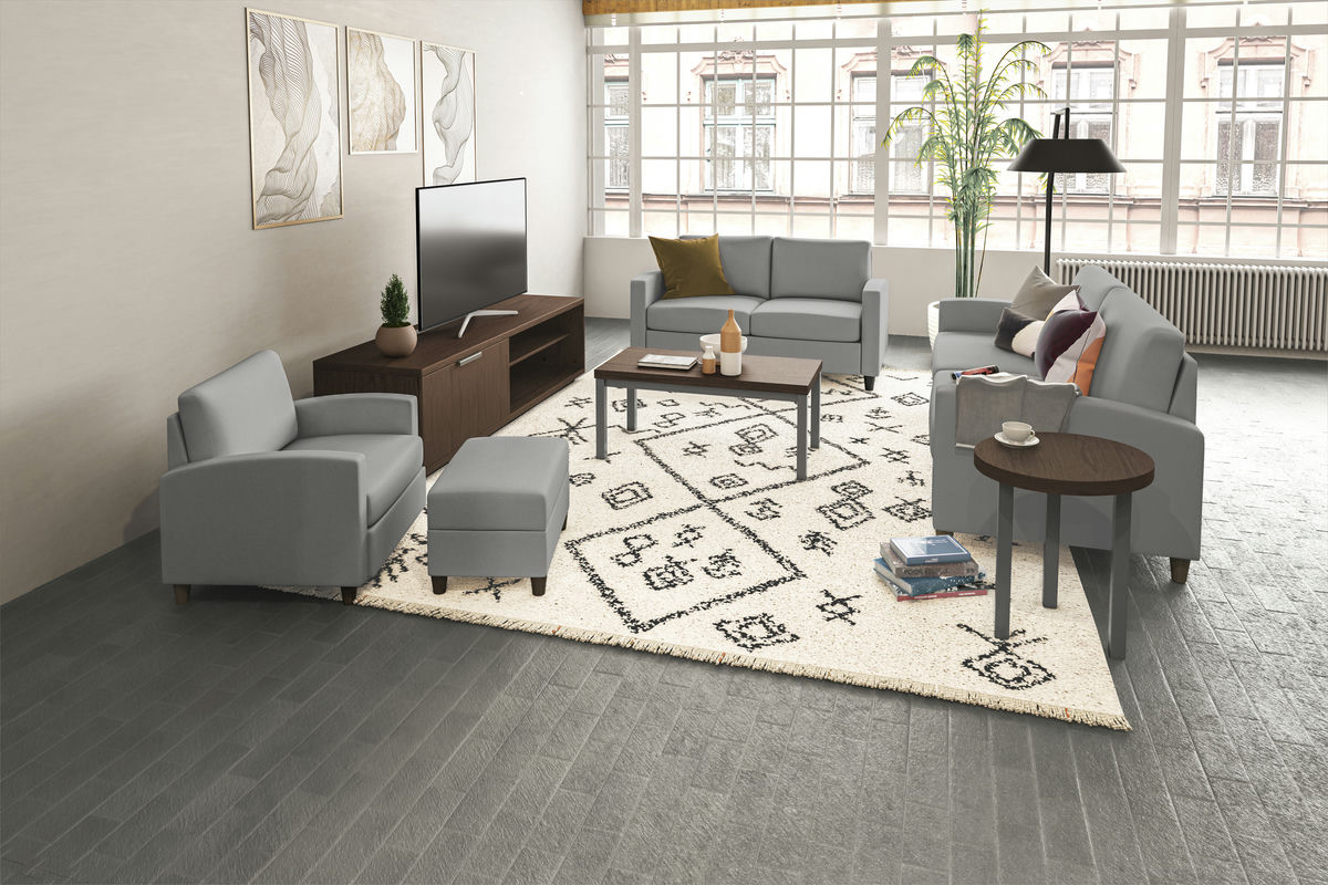 Blake Ottoman by homestyles, Gray