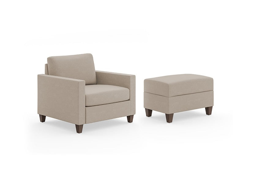 Dylan Armchair and Ottoman by homestyles, Tan