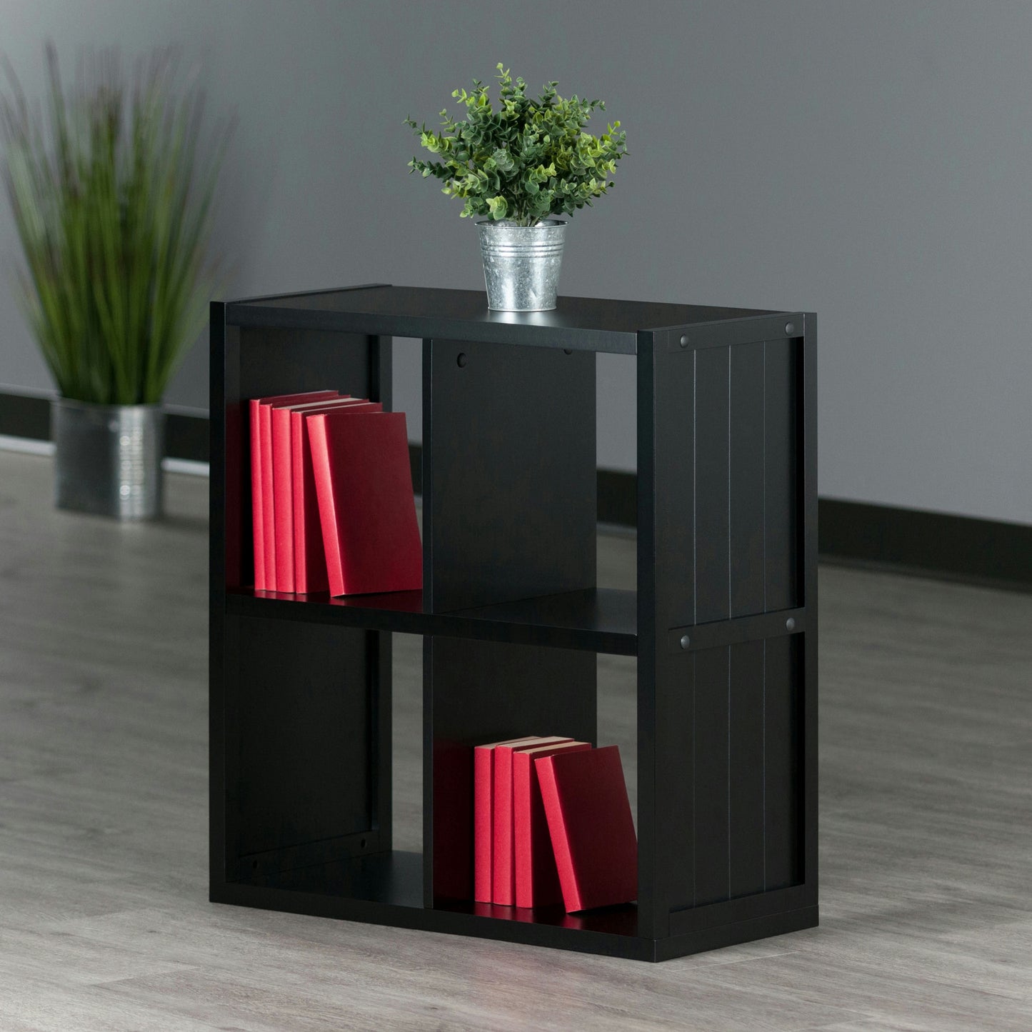 Timothy 2x2 Storage Cube Shelf, Black