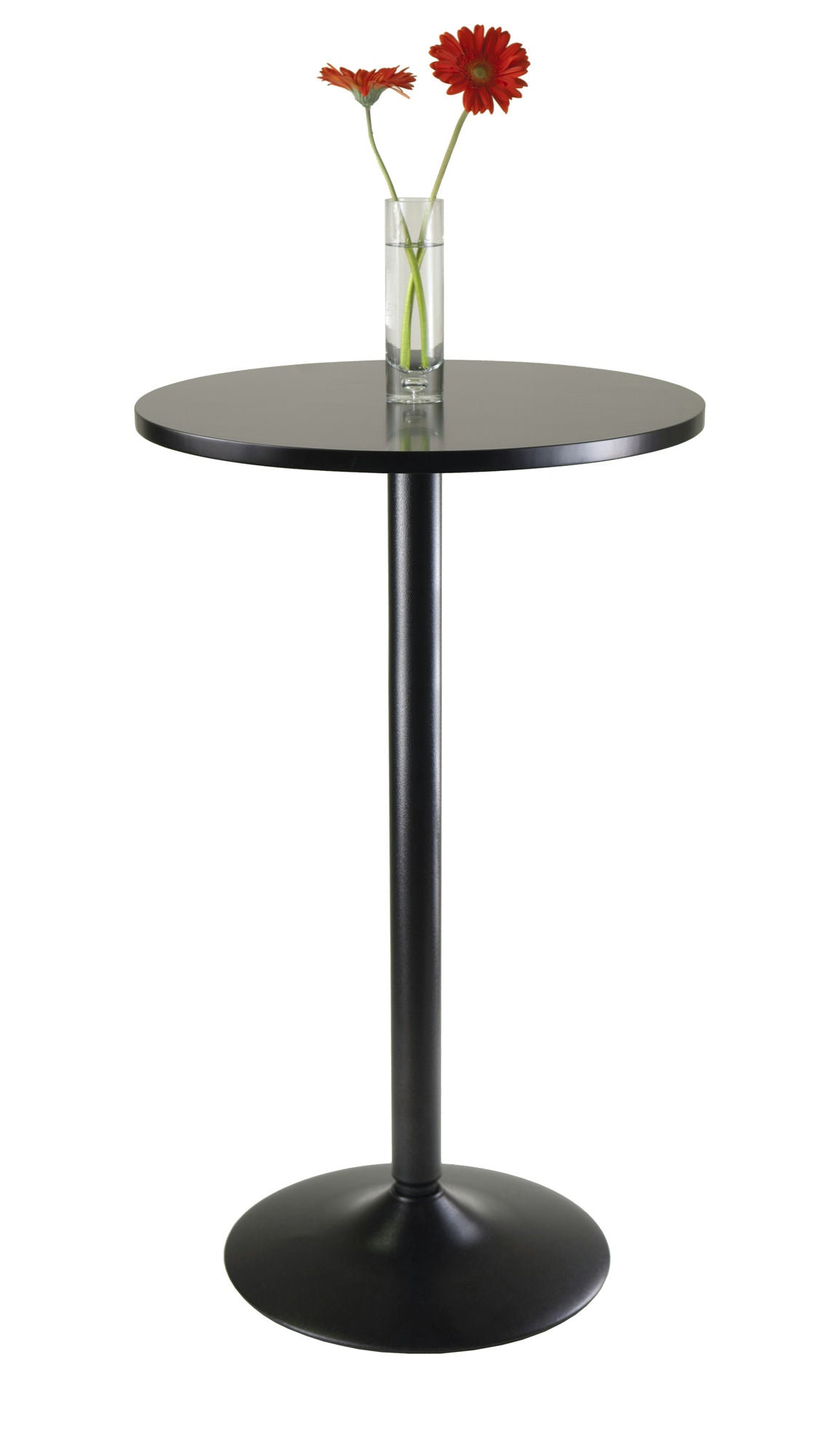 Obsidian Round Pub Table, Black