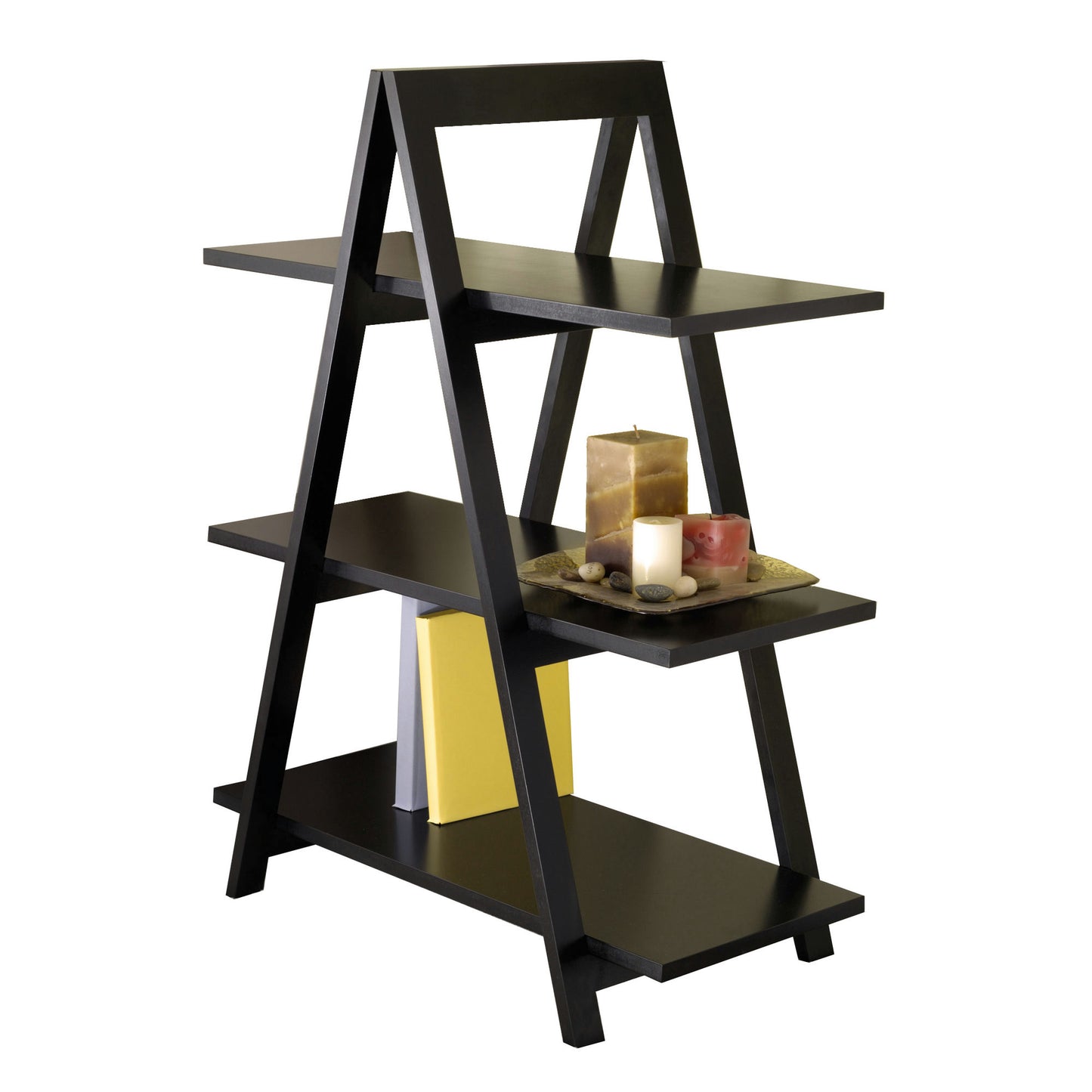 Aaron 3-Tier A-Frame Shelf, Black