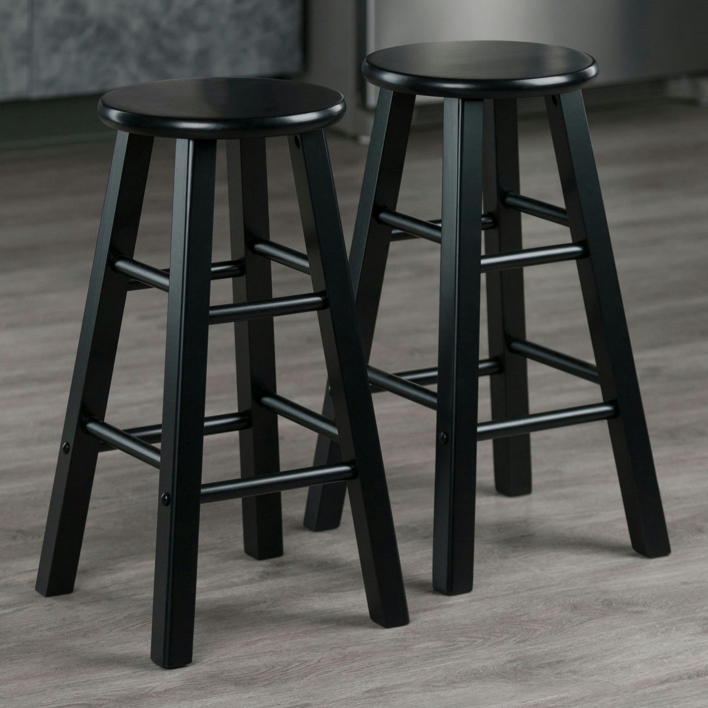 Element 2-Pc Counter Stool Set, Black