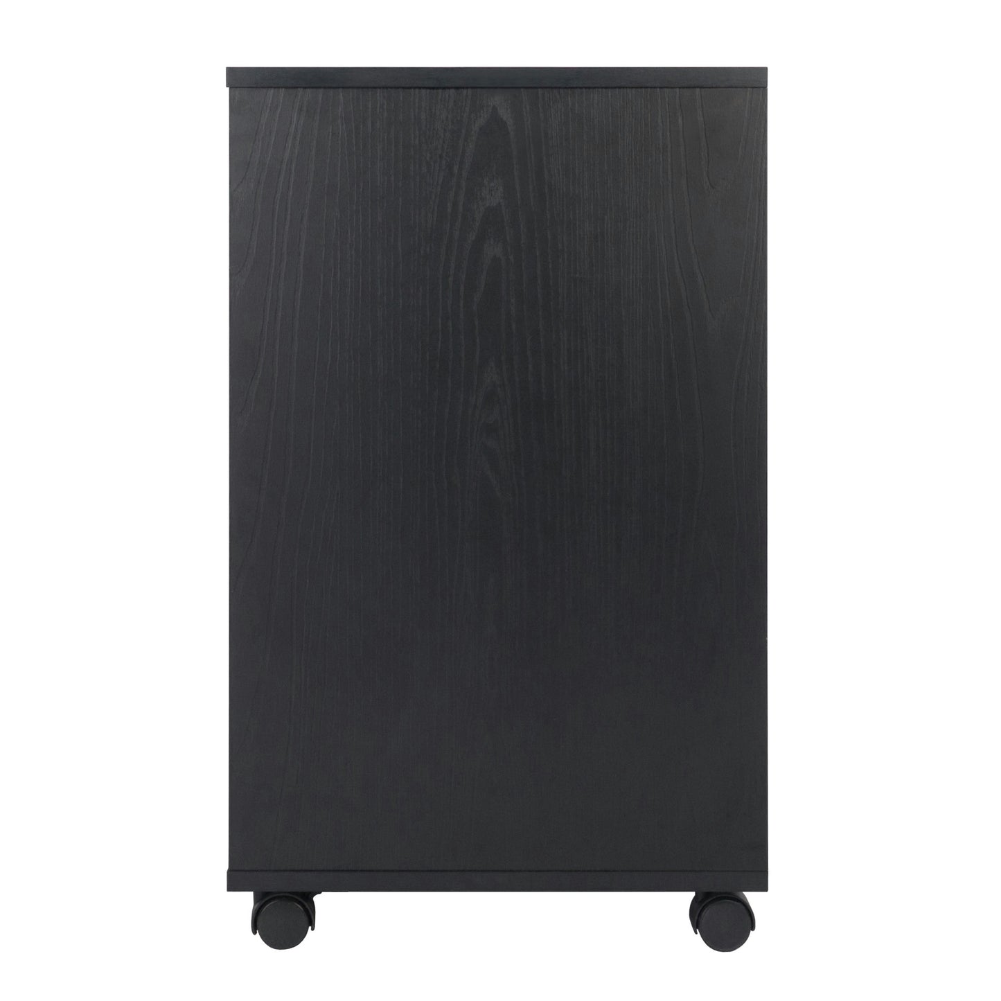 Halifax Wide 2-Door Storage Cabinet, 4-Drawer, Black