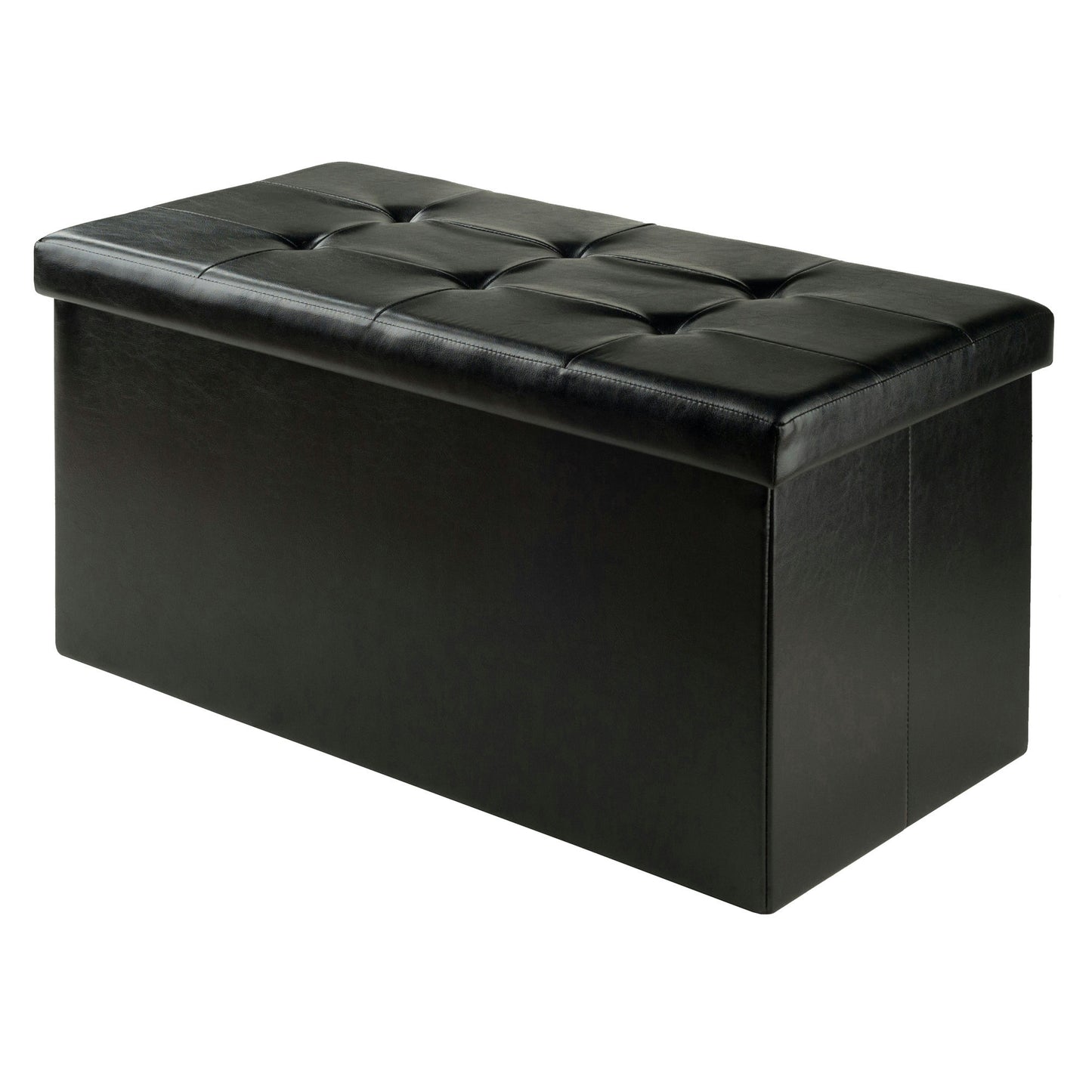 Ashford Rectangular Storage Ottoman, Black