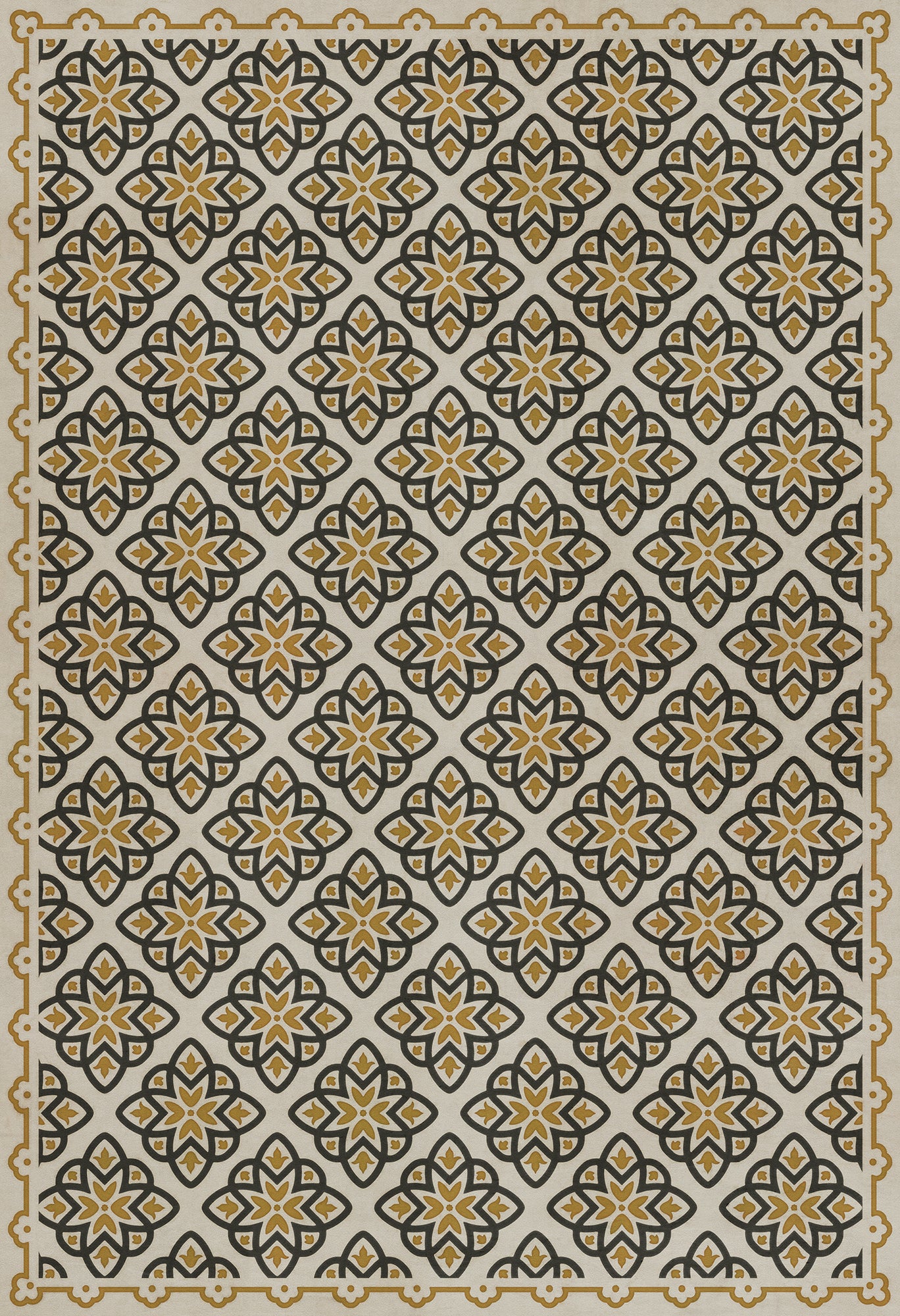 Pattern 45 Auratus 52x76 Vintage Vinyl Floorcloth
