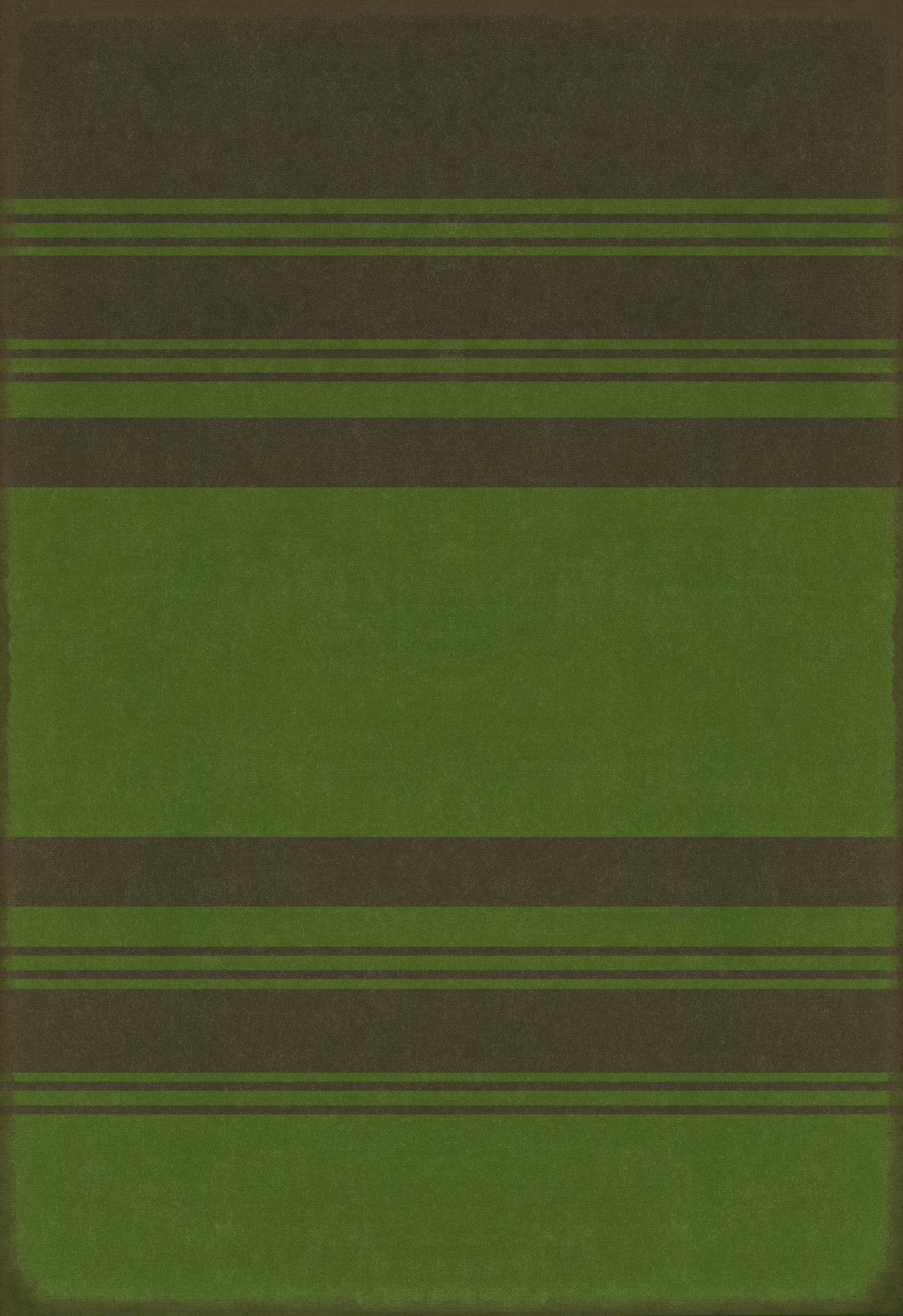 Pattern 50 Organic Stripes Black and Green 70x102 Vintage Vinyl Floorcloth