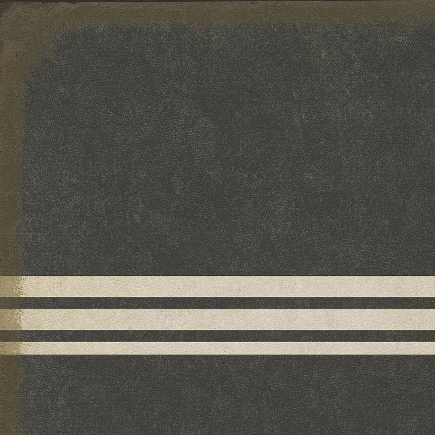 Pattern 50 Organic Stripes Black and White 38x56 Vintage Vinyl Floorcloth