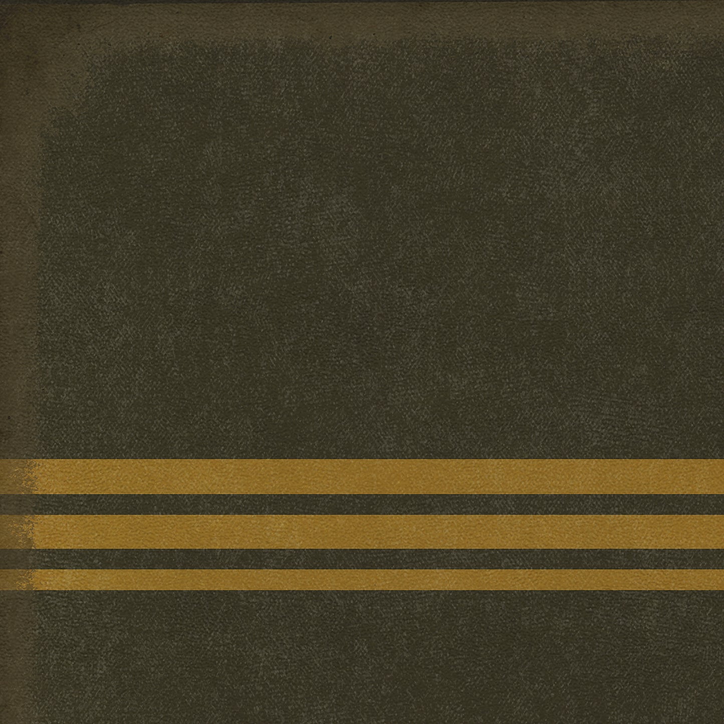 Pattern 50 Organic Stripes Black and Yellow 38x56 Vintage Vinyl Floorcloth