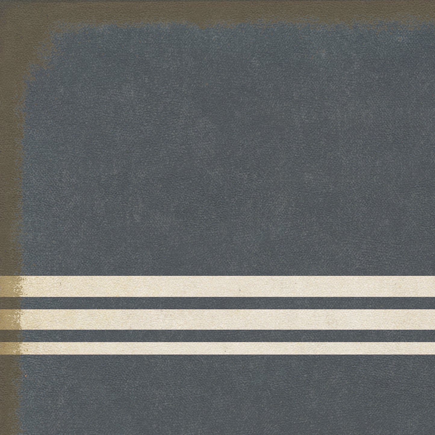 Pattern 50 Organic Stripes Blue and White 38x56 Vintage Vinyl Floorcloth