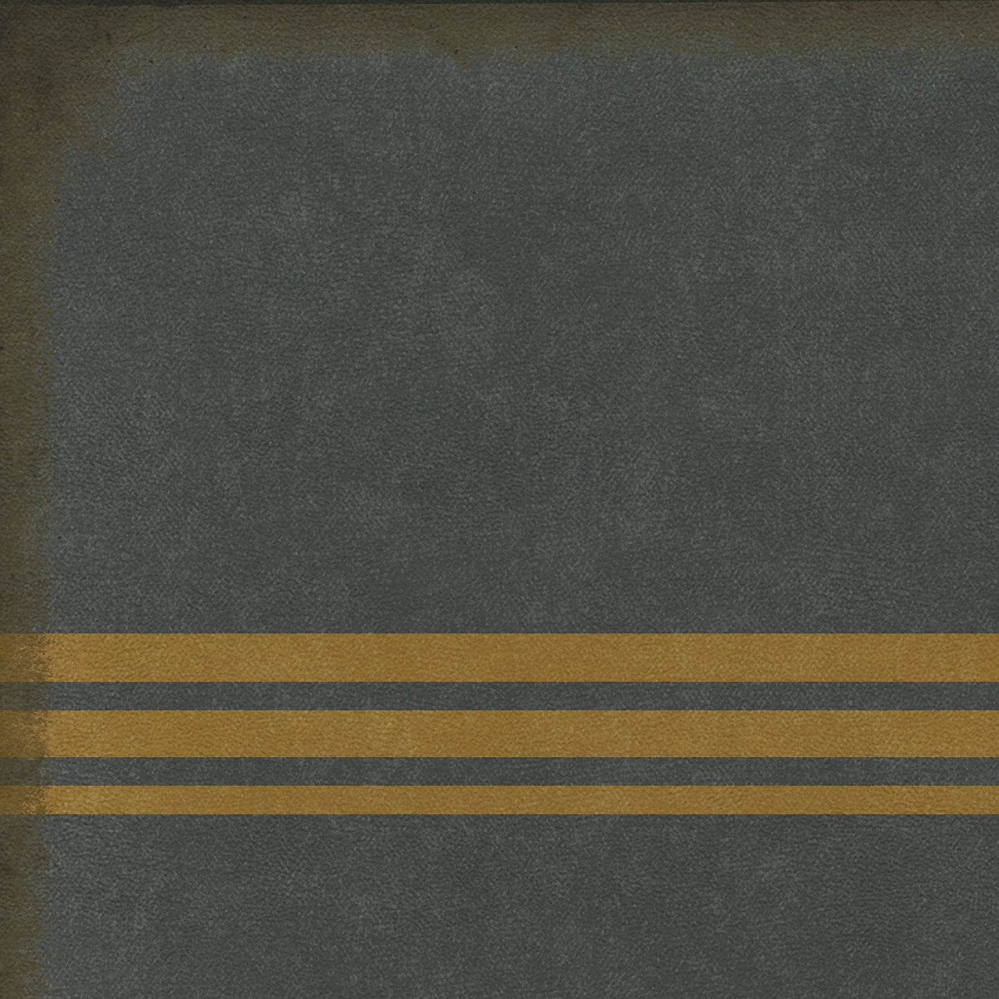 Pattern 50 Organic Stripes Blue and Yellow 38x56 Vintage Vinyl Floorcloth