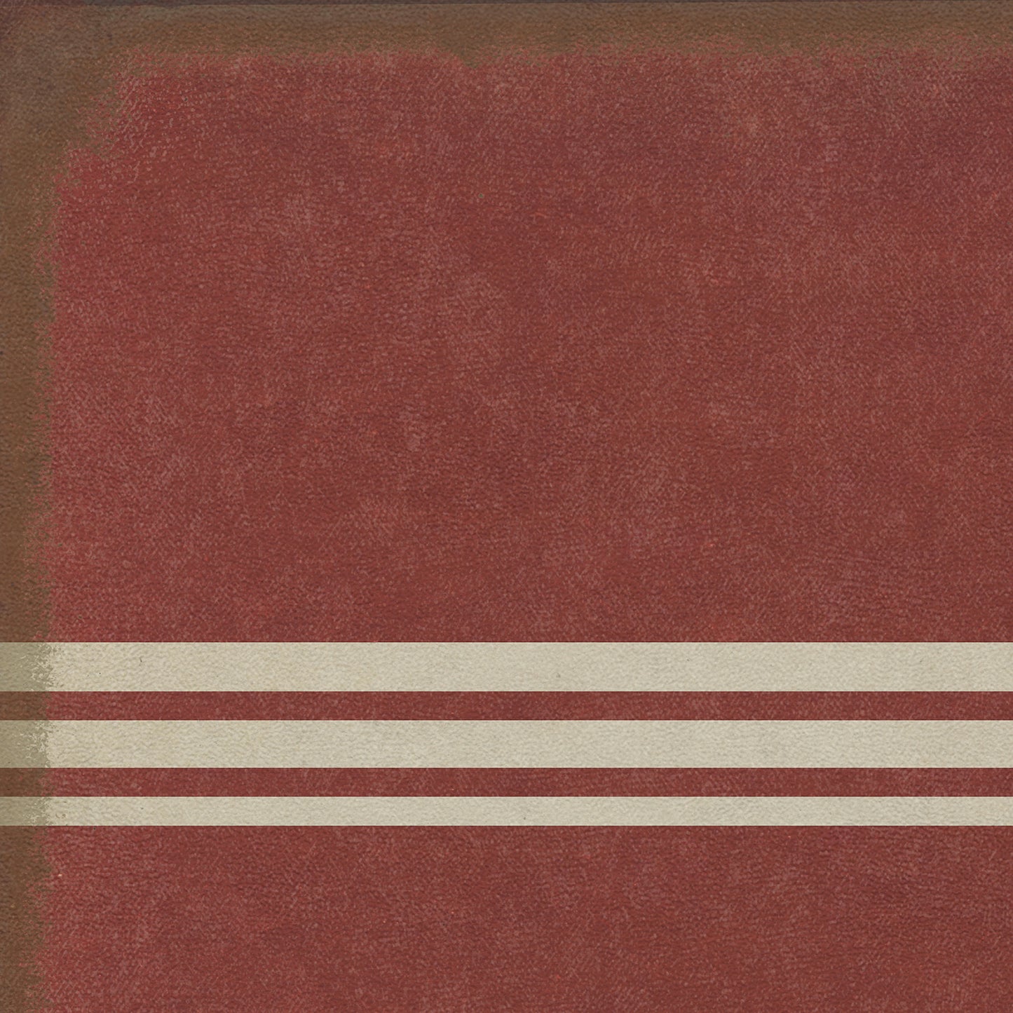 Pattern 50 Organic Stripes Red and White 38x56 Vintage Vinyl Floorcloth