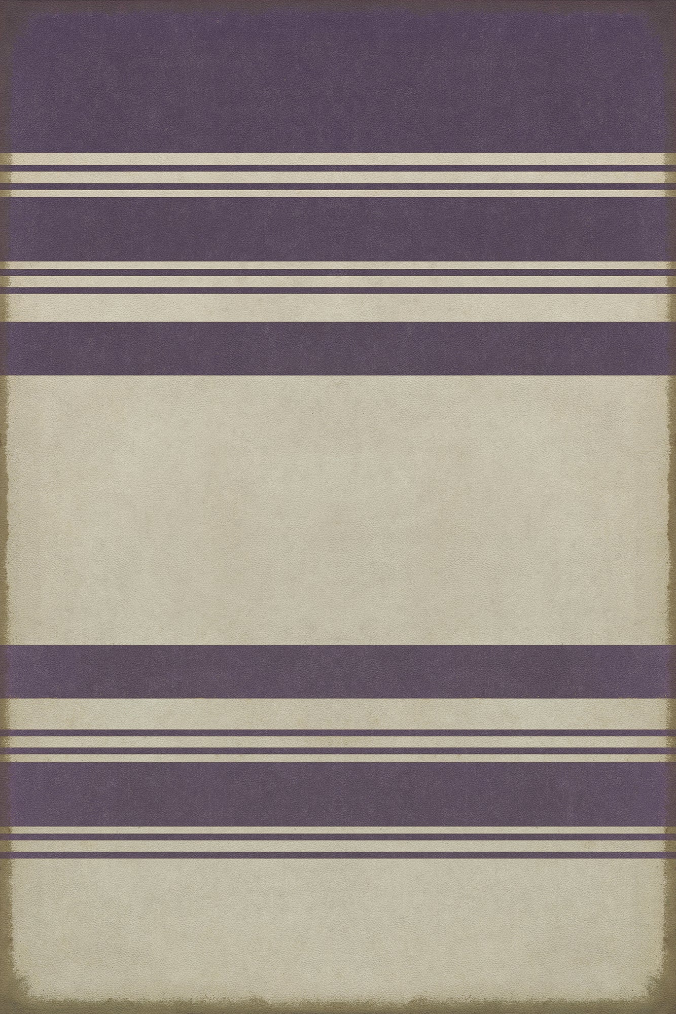 Pattern 50 Organic Stripes Purple and White 20x30 Vintage Vinyl Floorcloth